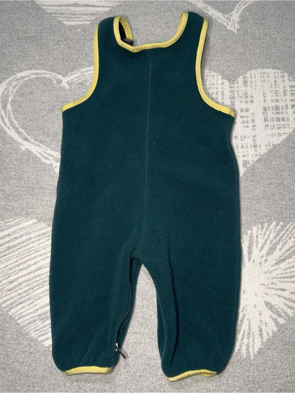 Vintage Baby Synch Patagonia Dark Green Fleece Overalls
